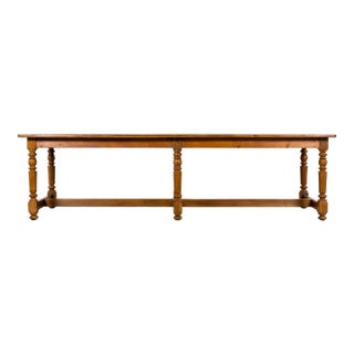 Mid-19th Century French Provincial Walnut Harvest Table For Sale