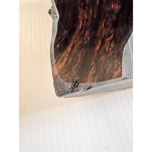 1973 René Skuta Mahogany Obsidian Lapidary Art Sculpture of Native American Archer For Sale - Image 4 of 13