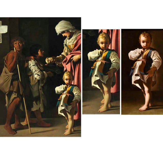 Workshop of Bartolomeo Schedoni, Portrait of a Child Alessandro Farnese Schedoni, 1630, Oil on Canvas For Sale - Image 14 of 16