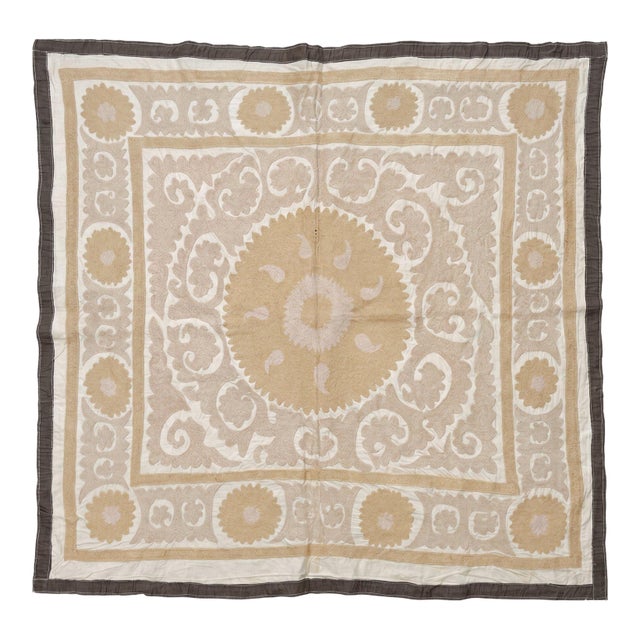 Vintage Embroidered Asian Suzani Wall Decor For Sale
