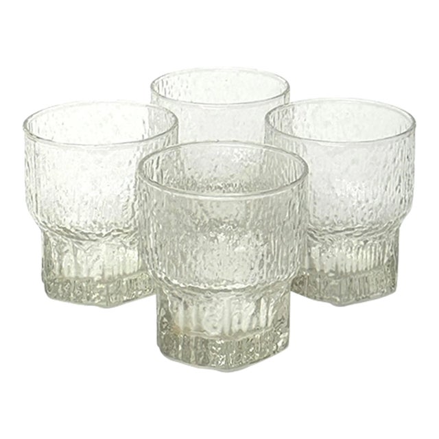 Vintage Iittala Tapio Wirkkala Finland Aslak Lowball Glasses - Set of 4 For Sale