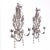 Unusual pair of metal two light wall sconces featuring ribbons, cat tails, acanthus leaves and a sting of flowers, all...