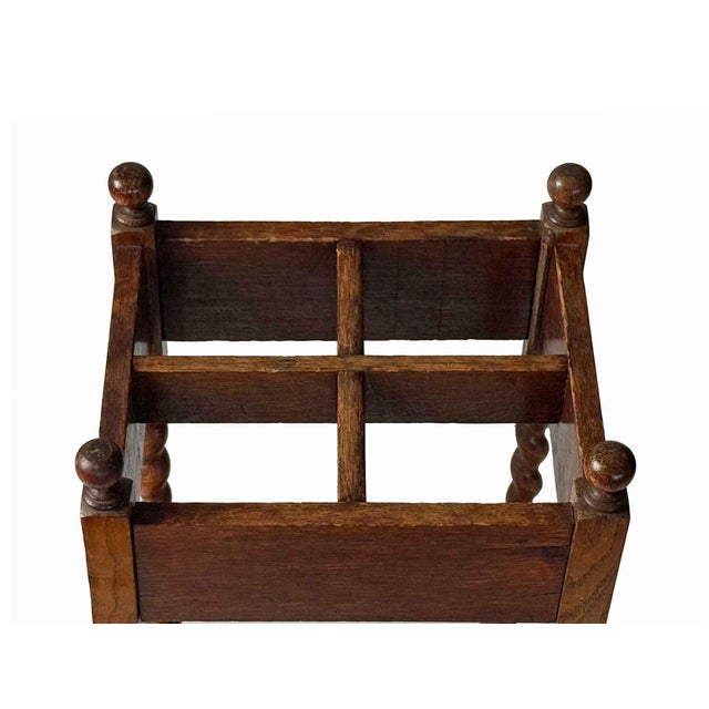 Metal Antique Barley Twist Umbrella Stand For Sale - Image 7 of 8