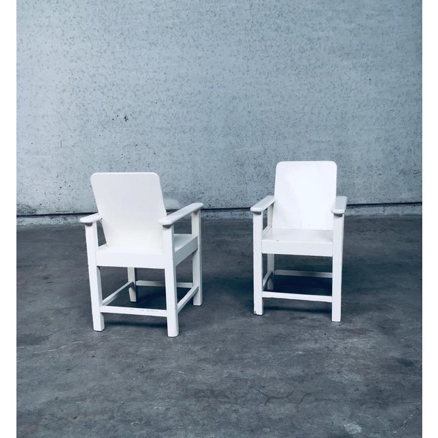 Set of Art Deco Handmade Childrens Armchair Set, Belgium, 1920s For Sale - Image 14 of 18