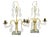 Metal Mid-Century Brass and Cut Glass Decorative Candlesticks, 1960, Set of 2 For Sale - Image 7 of 7