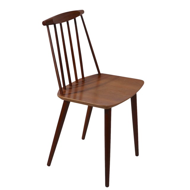 Brown Mid Century Danish Modern J77 by Folke Polsson for Fdb Mobelfabrik C 1960's For Sale - Image 8 of 11