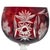 Ruby Red Late 20th Century Ajka Marsala Ruby Overlay Hand-Cut Crystal Hock Wine Goblet, Hungary 8" For Sale - Image 8 of 13