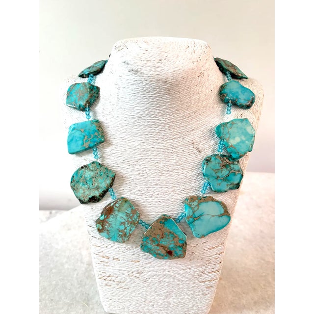 Stunning, vintage turquoise Jasper beaded necklace. 20” long