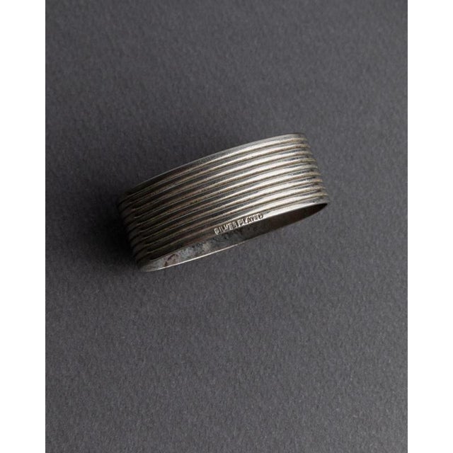 Metal Vintage Silver-Plated Napkin Rings, 1960s, Set of 4 For Sale - Image 7 of 11