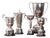 Vintage Silver Plated Trophies, 1950, Set of 5 For Sale