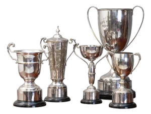 Vintage Silver Plated Trophies, 1950, Set of 5