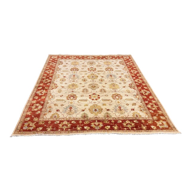 7ft 11 in X 10ft 1 Vasari Hand-Knotted Wool Area Rug For Sale