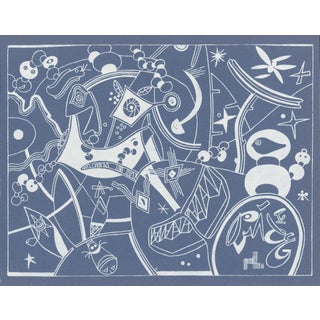 1947 Silkscreen "Marine Garden" by Steve Wheeler For Sale