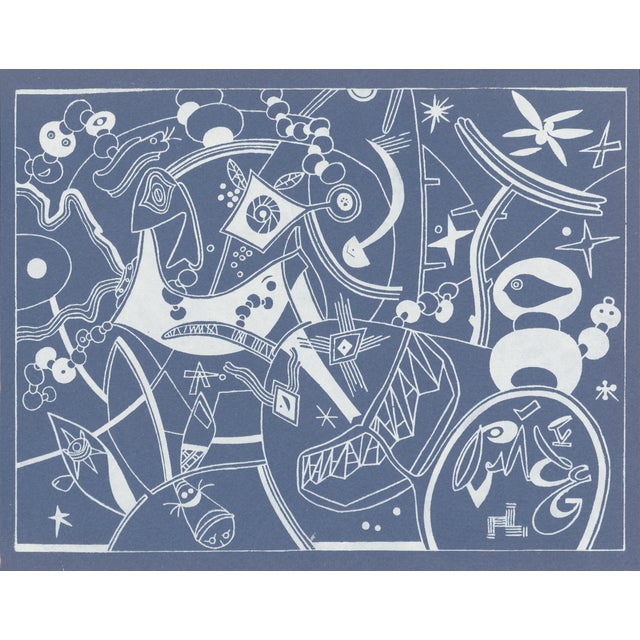 1947 Silkscreen "Marine Garden" by Steve Wheeler For Sale