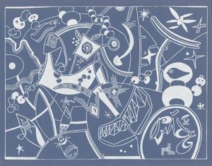 1947 Silkscreen "Marine Garden" by Steve Wheeler