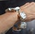 White Freshwater Baroque or Keshi Pearl Sterling Silver Link Bracelet For Sale - Image 17 of 18