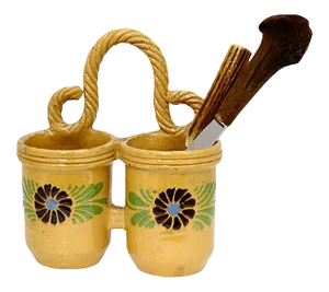 French Stoneware Utensil Holder
