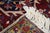 Red 1940s Vintage Heriz Rug 10'4'' X 14'0'' For Sale - Image 8 of 9