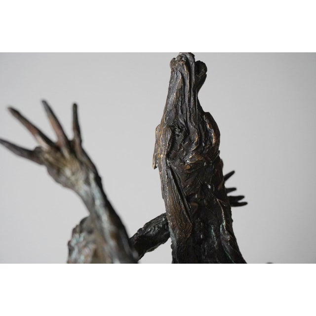 Fernando Mario Paonessa, Horse Sculpture, 1980s, Bronze and Travertine For Sale - Image 6 of 13