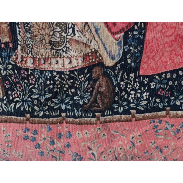 French Tapestry Lady and Unicorn Mille-Fleurs Woven Wall Covering For Sale - Image 12 of 14