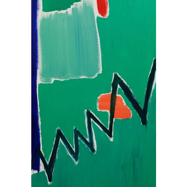 "The Rain Wakes Me Up Every Hour" Large Semi-Abstract Forest Painting by Simon Findlay For Sale - Image 15 of 18