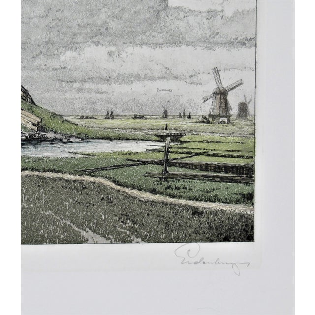 1950s Josef Eidenberger, Schermerthorn Windmuhle, Holland, Circa 1950 For Sale - Image 5 of 6