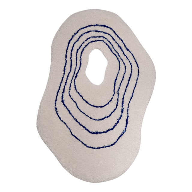 Big Waves Wool Rug by Alan Thomas For Sale