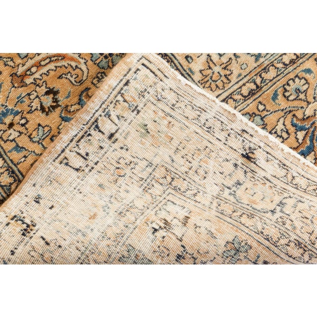 Antique Persian Meshad Botanic Handmade Wool Carpet For Sale In New York - Image 6 of 11