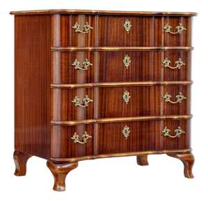 Mid-Century Baroque Revival Scandinavian Chest of Drawers, 1950s