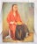 Vintage Oil Painting of a Woman Sitting by Catalina Garate For Sale In San Francisco - Image 6 of 6