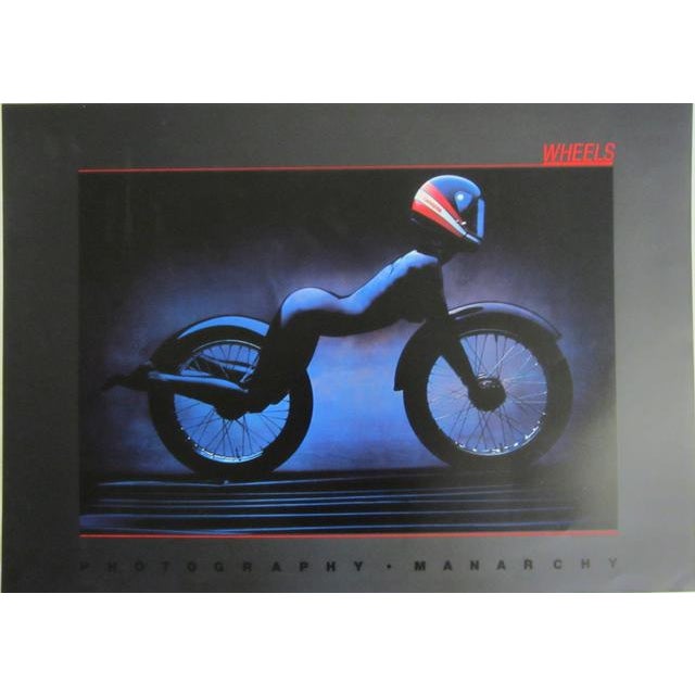 1980's WHEELS SEXY MOTORCYCLE POSTER BY MANARCHY, PERFECT CONDITION, RARE, ca. 1980 High Quality Lithographic Poster on...