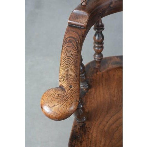 Wood Antique English Highback Windsor Chairs, 18th Century, Set of 2 For Sale - Image 7 of 18