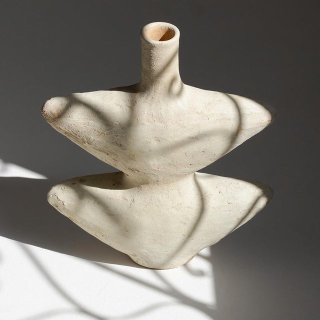 Unglazed Terracotta Sculptural Vase | One of a Kind For Sale - Image 4 of 11