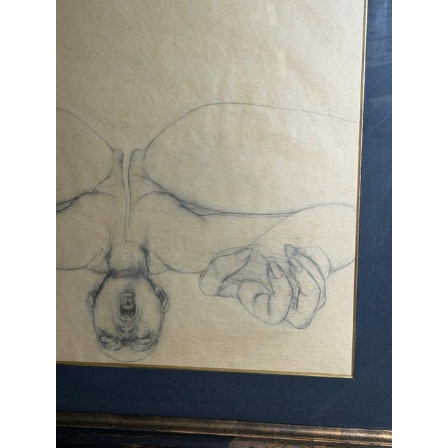René Knapen, Nude, Figurative Composition, Graphite Drawing, Framed For Sale - Image 4 of 12