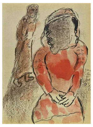 Marc Chagall, Tamar, Beautiful Daughter of Judah, Lithograph, 1960