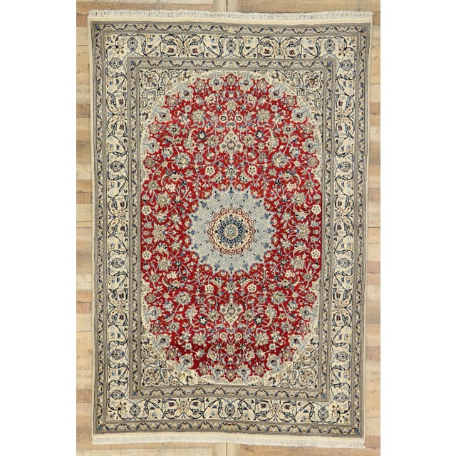 Vintage Persian Nain Rug, 06'08 X 09'08 For Sale - Image 10 of 11