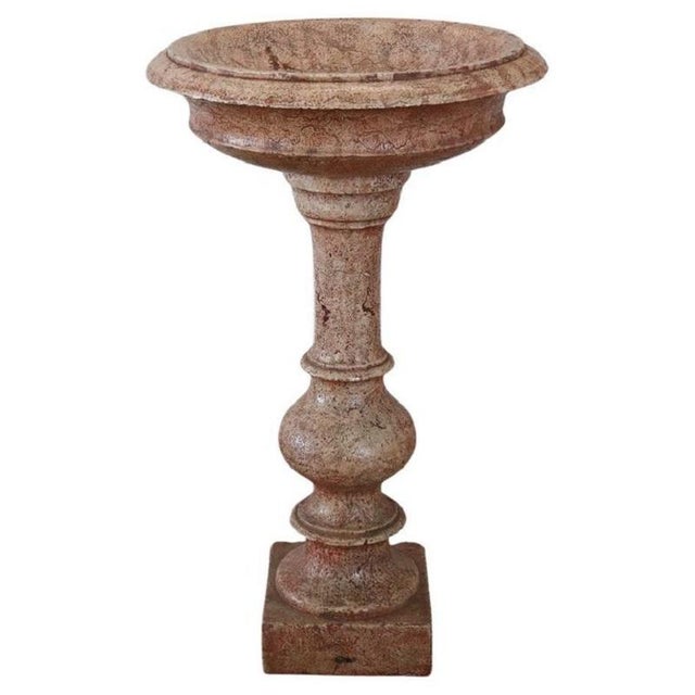 Hand Carved Stone Tub Holy Water Font, Early 20th Century For Sale - Image 9 of 9