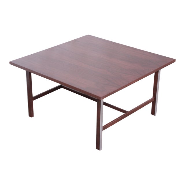 Paul Mccobb For Calvin Walnut And Aluminum Coffee Table Newly Restored Chairish