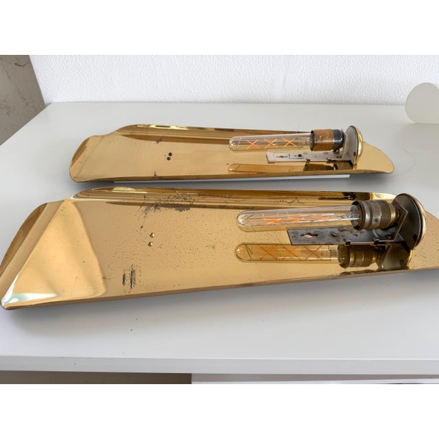 Art Deco Wall Sconces in Brass & Opaline from Vereinigte Werkstätten, 1950s, Set of 2 For Sale - Image 16 of 18