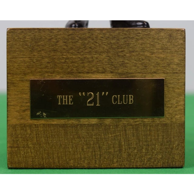 Red Mid 20th Century the "21" Club Red Jockey W/ Brass Plaque For Sale - Image 8 of 9