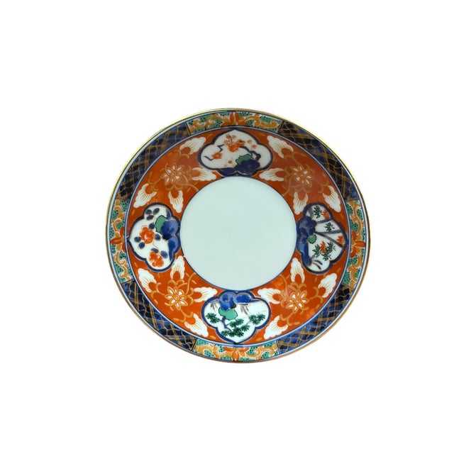 Japanese 1970s Hand-Painted Dai Ichi Toki Imari Espresso Cups and Saucers - 8 Pieces For Sale - Image 3 of 12