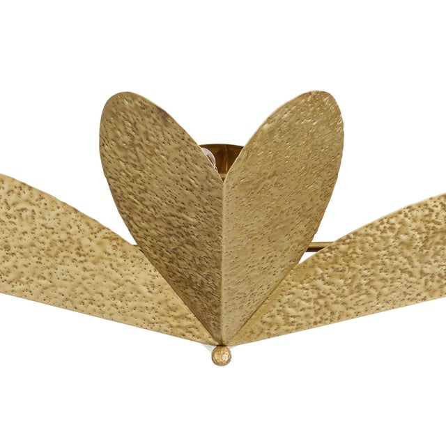 Gold Arteriors Home Lucinda Gold Brass Flush Mount For Sale - Image 8 of 10