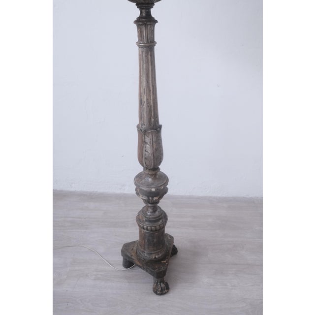 Wood Antique Wired Candalabra Floor Lamp, 1800s For Sale - Image 7 of 18