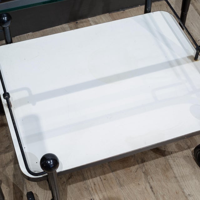 Mid-Century Rolling Bar Cart c.1950 For Sale - Image 4 of 8