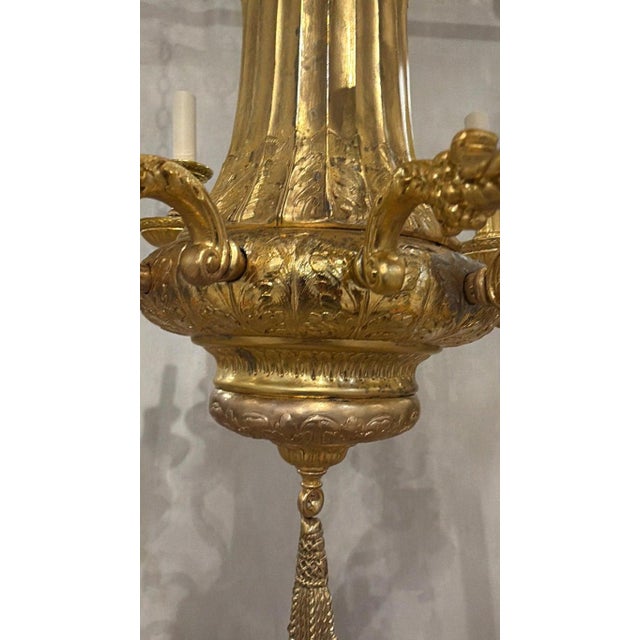 1900 - 1909 1900 Caldwell Gilt Bronze Caldwell Chandelier 12 Lights For Sale - Image 5 of 8