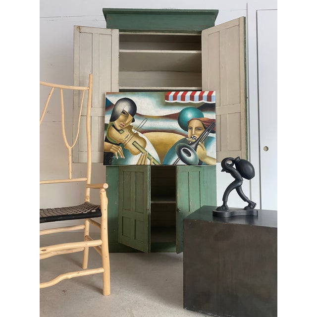 Art Deco Style Painting (Homage to Fabio Hurtado's El Circo) For Sale - Image 18 of 18