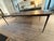91” Custom Solid Alder Dining Table With Hand-Forged Iron Tapered Legs | Elegant Rustic European For Sale - Image 4 of 9