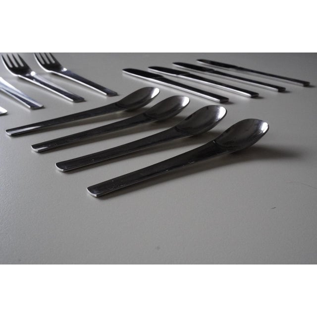 Linea 72 Alitalia Flatware by Joe Colombo & Ambrogio Pozzi, 1972, Set of 12 For Sale - Image 12 of 13