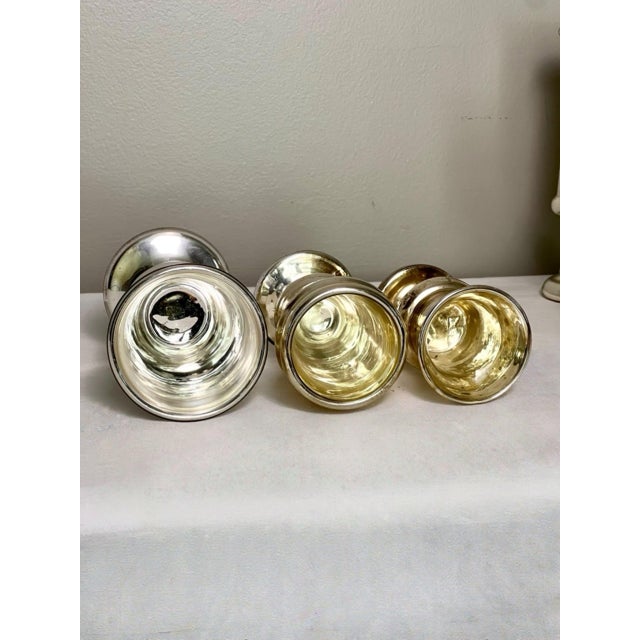 Collection of 7 Antique Mercury Glass Vases For Sale - Image 11 of 14