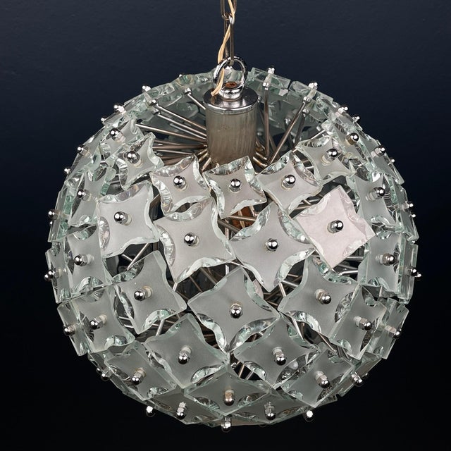 Art Glass Pendant Lamp Sputnik by Fontana Arte, Italy, 1960s For Sale - Image 6 of 14